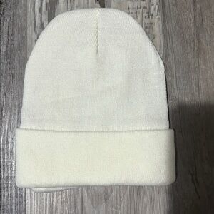 Satin Lined Ivory Knit Beanie